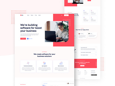 Software Landing app design minimal ux web