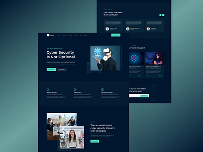 Cyber Security Landing page by FavDevs on Dribbble