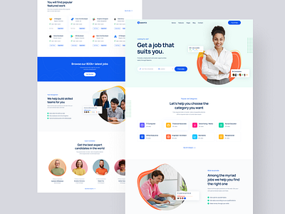 JOB PORTAL creative design design homepage job job portal minimal modern design ui web