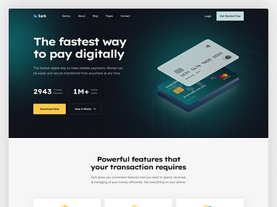 Digital payment landing  page