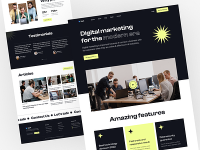 Digital Marketing Agency Website agency design digital marketing digital marketing agency homepage landing page marketing minimal modern design ui web