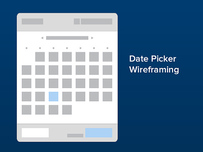 Date Picker / Calendar Wireframe
