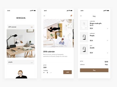 Bingan.shop ios ui ux