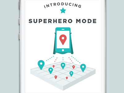 Superhero mode for Foursquare foursquare iphone splash screen