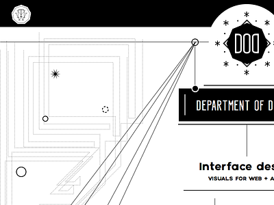Concept for the new Department of Design constellations studios websites