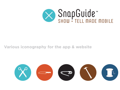 Example colorways and badge identifiers for Snapguide (2011)