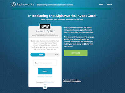 Alphaworks homepage