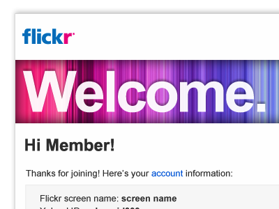 New flickr mail emails flickr html welcome