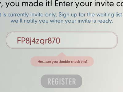 Invitation Page Error