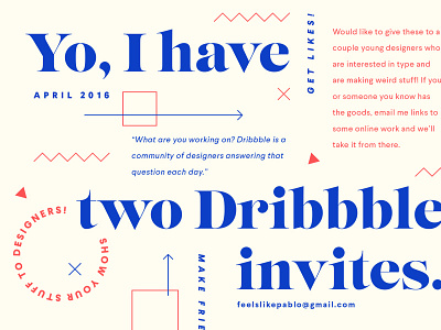 invvvites dribbble invite invites type typography