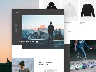 object skate landing page skate skateboading store ui web web design website