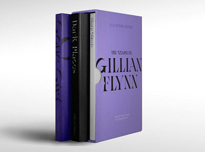 The Complete Gillian Flynn Book Set book cover books design editorial graphic design minimal typography