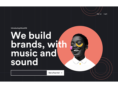 WaveHQ - Landing page explorations design landing page music service product design product development ui user interface visual design