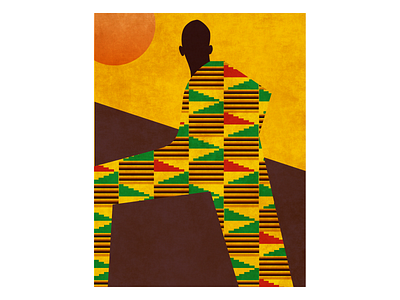 African Sun african african art african man black art figma graphic design illustration king print vector art