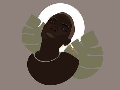 Tropical Brown african african art black art black artists design figma graphic design illustration illustrator vector art