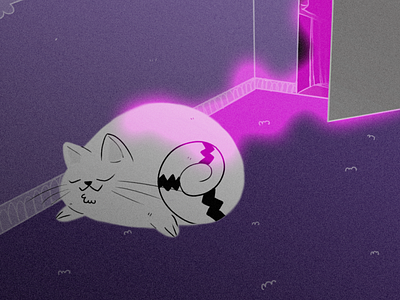 Cat videogame! app design flat illustration retro