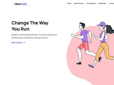 Runmate design illustration photoshop ui web