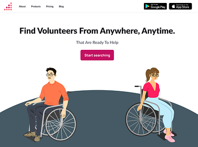 Volunteer design ui ux web