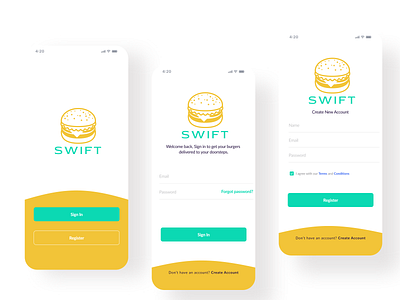 swift food delivery app app dailyui design figma ui ux