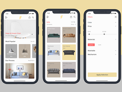 UrbanFurniture Mobile Design adobe adobexd app dailyui design ecommerce app ecommerce design ecommerce shop figma mobile design ui web