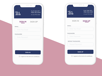 Sign In & Sign Up UI app design figma ui ux