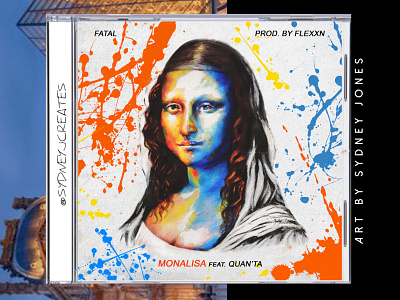 BLACKSYD: "Monalisa" Single Cover Artwork colors drawing graphic design