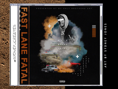 BLACKSYD: "Fast Lane Fatle" Album Cover Artwork colors graphic design