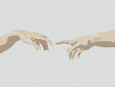 The Re-creation of Adam hands illustration illustration art the creation of adam vector illustration vectorart