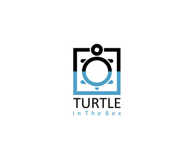 Turtle In The Box logo design simple logo turtle