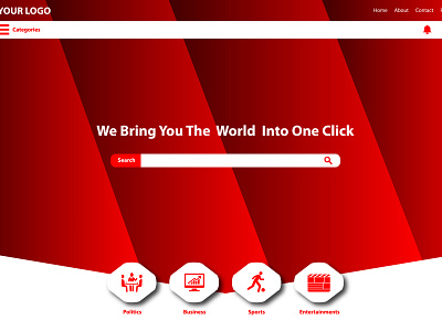 Simple Red Landing Page