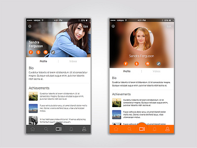 Profile Ideas app clean creative design ios iphone neat new profile sketch ui ux