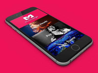 Musicverge bright creative different ios iphone music pink simple sketch ux