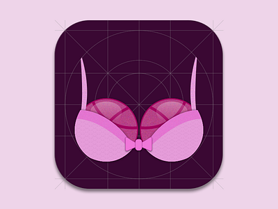 #Dailyui #005 appicon appicon ball bra breast freebies fun grid icon ios logo pattern sketch