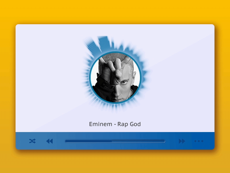 Music Player Concept - 2 #dailyui #009 aftereffects android animation card creative equaliser fluid gif ios musicplayer ui ux