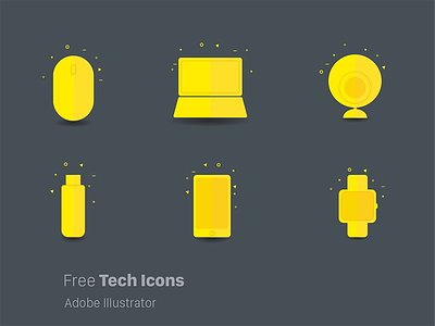 Free Funky Tech Icons. design devices free funky gadgets icons illustration latest mac material modern technology