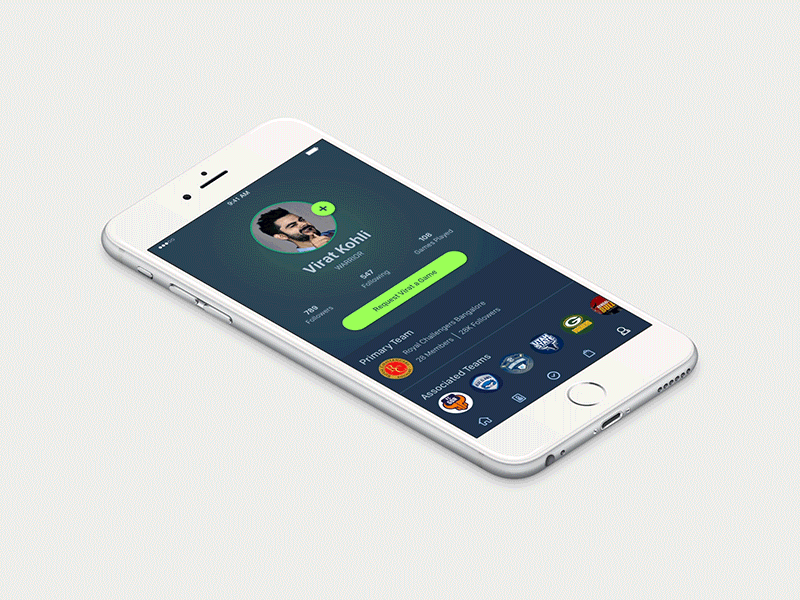 Profile scroll view minimal video india scroll elegant information design apps mobile ios google profile
