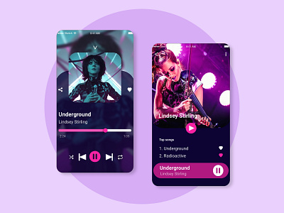 Music Player App app daily daily ui dailyui design flat mobile mobile app mobile app design mobile design mobile ui sketchapp ui uidesign ux