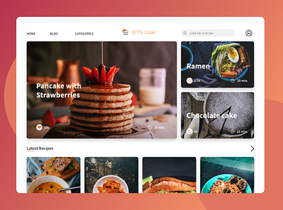 Let's cook application cook cooking daily dailyui design desktop desktop app desktop design flat native app recipe recipe app ui web app web apps