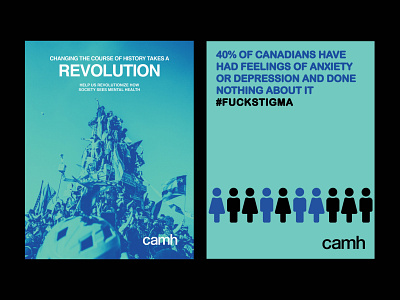 CAMH campaign project campaign campaign design duotone graphicdesign mental health poster poster design promo typography