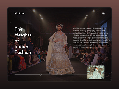 Daily UI 99 - Mahindra Fashion branding concept design fashion flat hero image hero section landingpage minimal ui web website xd
