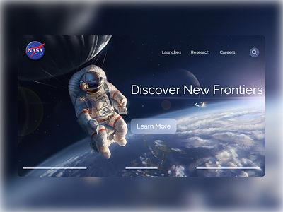 Daily UI 129 - Nasa astronaut concept design flat landingpage nasa space ui ui design uidesign web website xd