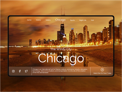 Daily UI 139 - Chicago design flat landingpage minimal ui uiux ux ux ui design uxdesign uxui web website xd