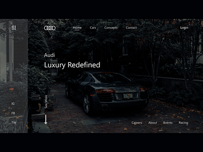 Hello Dribbble - Audi Site Concept design ui web