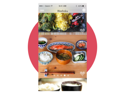 Simple Japanese cousine recipe for iOS ios ui