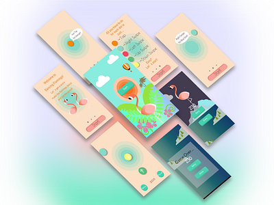 Game "Dancing Flamingo" for iOS app design game icon ios