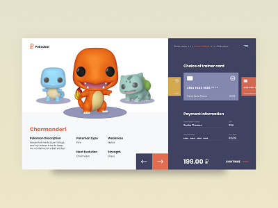Daily UI 002 - Credit Card Checkout 002 bulbasaur card charmender credit card dailyui pokemon squirtle ui
