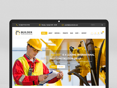 Construction Builder - HTML, WordPress Design builder business construction corporate html wordpress