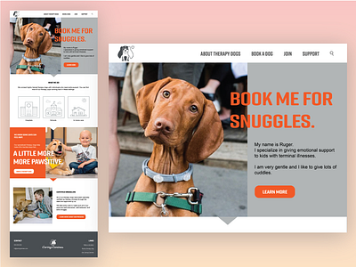 Homepage Design for Caring Canines 003 30daychallenge day003 ui uidesign website