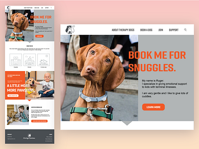 Homepage Design for Caring Canines