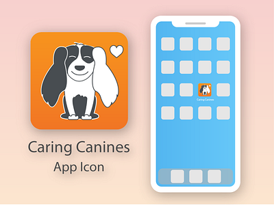 Caring Canines App Icon Design 005 30daychallenge adobe illustrator logo ui uichallenge uidesign